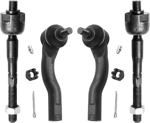 Detroit Axle - 4 Front Tie Rods for 2010 2011 2012 Ford Fusion 2.5L & 3.0L, Mercury Milan, Inner & Outer Tie Rod Ends Replacement in Saudi Arabia