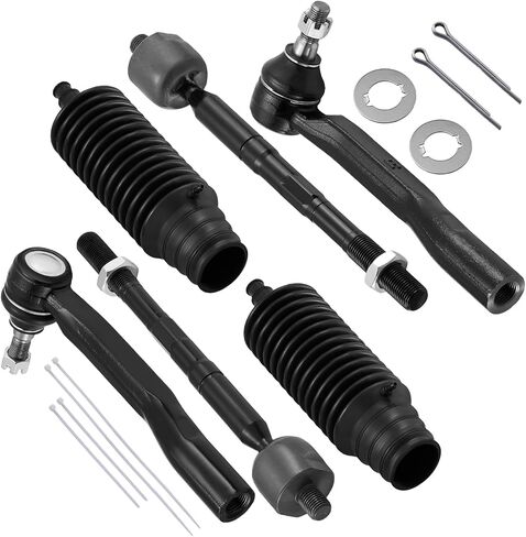 6PCS ES80626 ES80627 EV80893 Front Inner/Outer Tie Rod Ends Kit w/Tie Rod Boot Compatible with Toyota Sienna 2004-2010 in Saudi Arabia