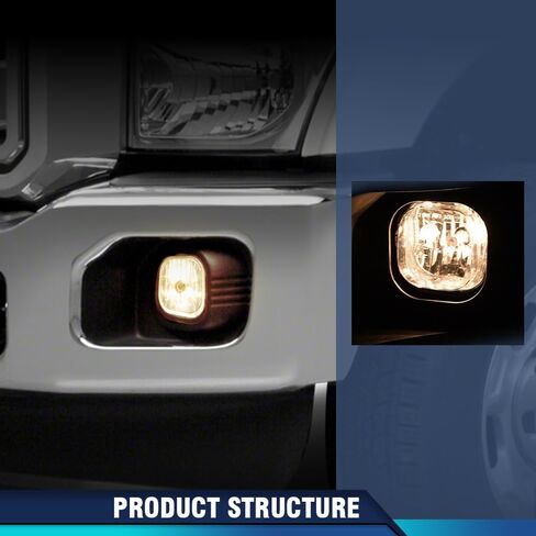 PIT66 Front Bumper Fog Light Compatible with Ford F250 F350 F450 F550 Super Duty 2011-2016 Fog Lamps with Harness Clear Lens FO2592230 in Saudi Arabia