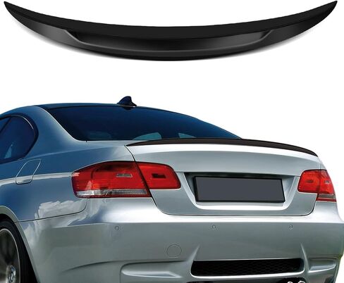 SCITOO جناح سبويلر مناسب لسيارات BMW E92 3 Series كوبيه 2007-2013 M3 نمط ركلة عالية مات أسود خلفي غطاء صندوق السيارة جناح سبويلر in Saudi Arabia