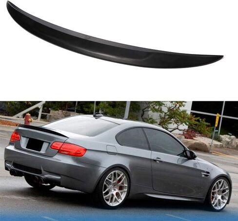 SCITOO جناح سبويلر مناسب لسيارات BMW E92 3 Series كوبيه 2007-2013 M3 نمط ركلة عالية مات أسود خلفي غطاء صندوق السيارة جناح سبويلر in Saudi Arabia