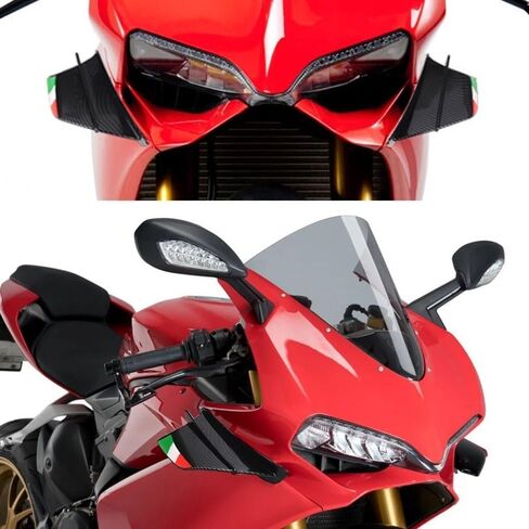 Motorcycle Front Wing Spoiler for Suzuki Gsxr 600/750/1000 Vstrom 650 Burgman 400/650 Gsx S750/S1000 Motorcycles Accessories Winglet Aerodynamic Wing Kit (Color : 1) in Saudi Arabia