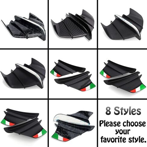 Motorcycle Front Wing Spoiler for Suzuki Gsxr 600/750/1000 Vstrom 650 Burgman 400/650 Gsx S750/S1000 Motorcycles Accessories Winglet Aerodynamic Wing Kit (Color : 1) in Saudi Arabia