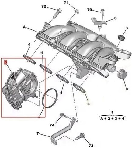 خانق السيارة 9818664880 متوافق مع Citroen C5 C6 4008 5008 408 508 متوافق مع قطع غيار السيارات Fengshen AX7 in Saudi Arabia