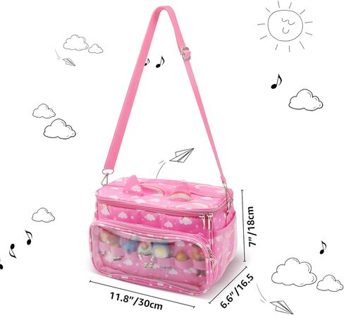 for Tonies Carrying Case, Toniebox Case for Tonies Figures,Tonie Characters, Tonies Storage and Organizer with Shoulder Strap,Tonies Box Starter Set,Tonies Headphones,Charging Station Bag (Pink) in Kuwait