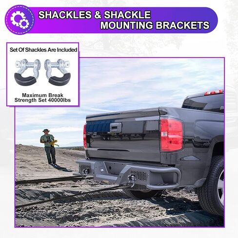 المصد الخلفي للطرق الوعرة من Nixon لسيارة Chevy Silverado 1500 2007-2018 المصد الخلفي للطرق الوعرة من الصلب شديد التحمل لسيارة GMC Sierra 1500 2007-2018 مع حلقات على شكل حرف D ومصابيح LED وفتحة مستشعر، مع تصميم خطوات جانبية، طراز B in Kuwait