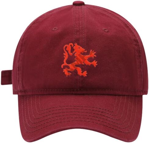 Mens Baseball Caps Embroidered Heraldic Lion Animal Adjustable Dad Hat Washed Cotton in Kuwait