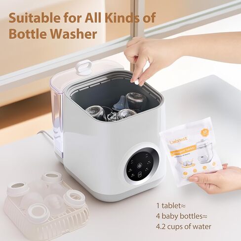 150Pcs Bottle Washer Tablets, Detergent Tablets Compatible with All Kinds of Baby Bottle Washers, No Residue & Odor in Saudi Arabia