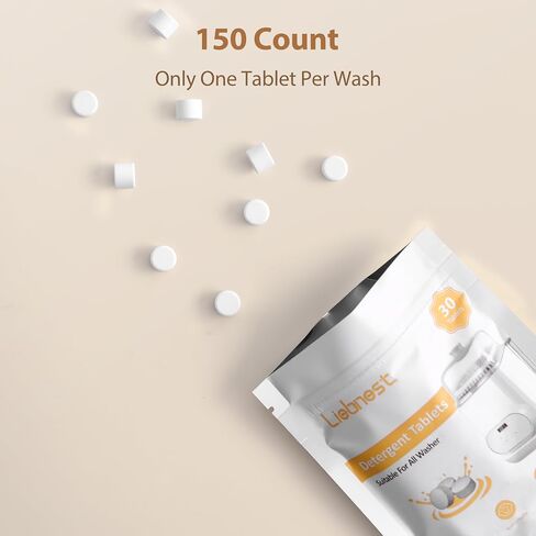 150Pcs Bottle Washer Tablets, Detergent Tablets Compatible with All Kinds of Baby Bottle Washers, No Residue & Odor in Saudi Arabia