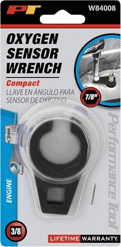 Performance Tool W84008 Compact Oxygen Sensor Socket for Precise and Easy Removal, 3/8-Inch Drive, 7/8-Inch (22mm) Offset Design in Saudi Arabia