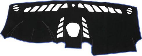 Dash Cover, Center Console Non-Slip Dashboard Carpet Mat for Porsche Cayenne 2011-2015 High Configuration Polyester Black Blue,1Pc in Saudi Arabia