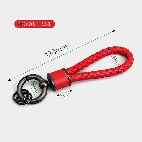 XIMEO Lanyard Keychain Strap - سلسلة مفاتيح مضفرة من جلد البولي يوريثان مع حلقة لمفاتيح السيارة، ومفاتيح المنزل، والحقائب، والاستخدام اليومي in Kuwait