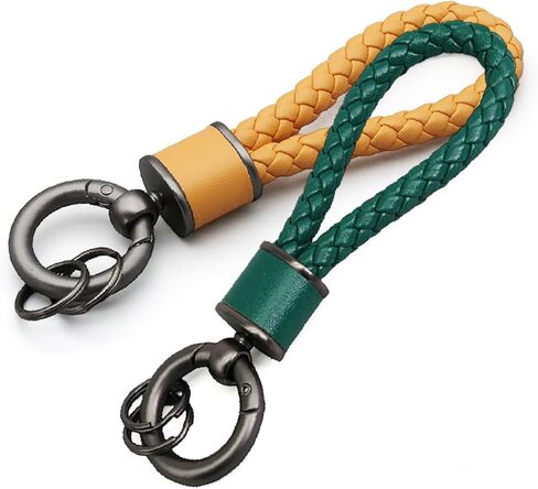 XIMEO Lanyard Keychain Strap - سلسلة مفاتيح مضفرة من جلد البولي يوريثان مع حلقة لمفاتيح السيارة، ومفاتيح المنزل، والحقائب، والاستخدام اليومي in Kuwait