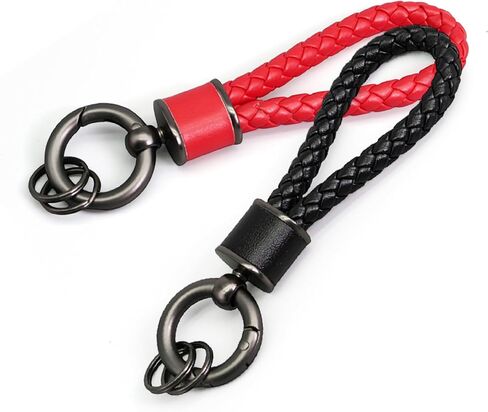 XIMEO Lanyard Keychain Strap - سلسلة مفاتيح مضفرة من جلد البولي يوريثان مع حلقة لمفاتيح السيارة، ومفاتيح المنزل، والحقائب، والاستخدام اليومي in Kuwait