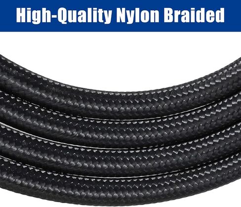 8AN خرطوم خط الوقود 20FT AN8 1/2 "العالمي الفضة الفولاذ المقاوم للصدأ مضفر CPE أنبوب خراطيم النفط 20 قدم in Kuwait