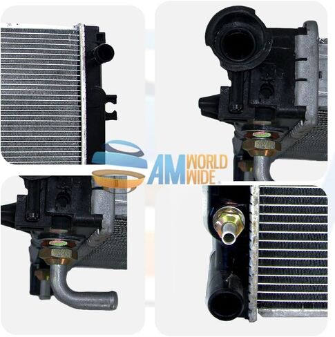 استبدال المبرد متوافق مع Toyota Forklift Radiator 1990-2011 OEM 16410U220071؛ 16410U220171; 16450-30521-71 7FGCU25 - الحجم 17 3/4 بوصة × 17 3/4 بوصة - AM Worldwide AM66258 in Kuwait