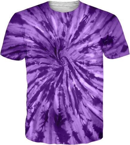 Goodstoworld Men’s Tie-Dye Short Sleeve Colorful T-Shirt in Saudi Arabia