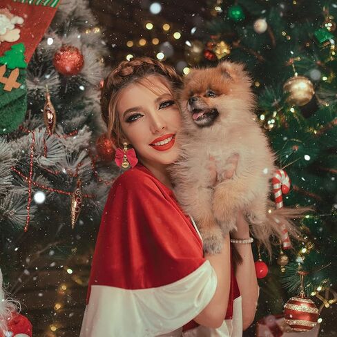 أقراط فيونكة عيد الميلاد للنساء حلق عيد الميلاد أقراط على شكل فيونكة حمراء لعيد الميلاد السنة الجديدة أقراط حمراء in Kuwait