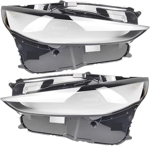 متوافق لمازدا CX-30 CX30 2020 2021 2022 2023 كشافات غطاء للعدسات المصابيح الأمامية الظل زجاج مصباح قذيفة شفافة عاكس الضوء أضواء قناع (يمين) in Kuwait