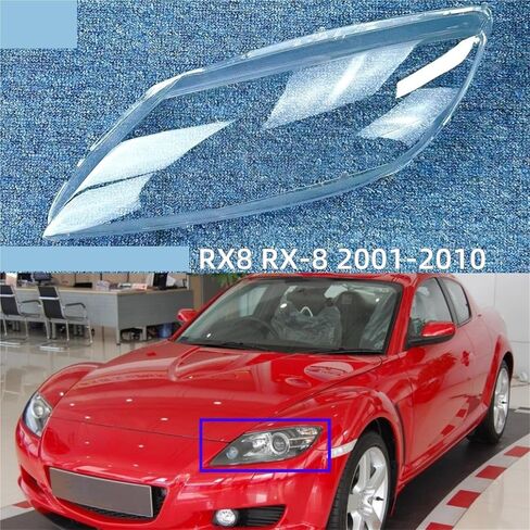Compatible for Mazda RX8 RX-8 2001 to 2010 Car Accessory Products Transparent PC Material Headlights Lamp Lens(2Pcs Left and Right) in Saudi Arabia