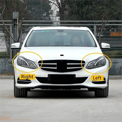 غطاء المصباح الأمامي للسيارة عاكس الضوء متوافق مع بنز W212 E200L E260L E280L E300L E350L 2014 2015 غطاء عدسة زجاجية (يسار) in Saudi Arabia