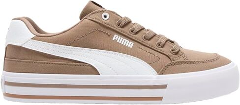 حذاء رياضي رجالي من PUMA Court Classic Vulcanized Formstrip برباط كاجوال - بني - مقاس 10.5 M in Saudi Arabia