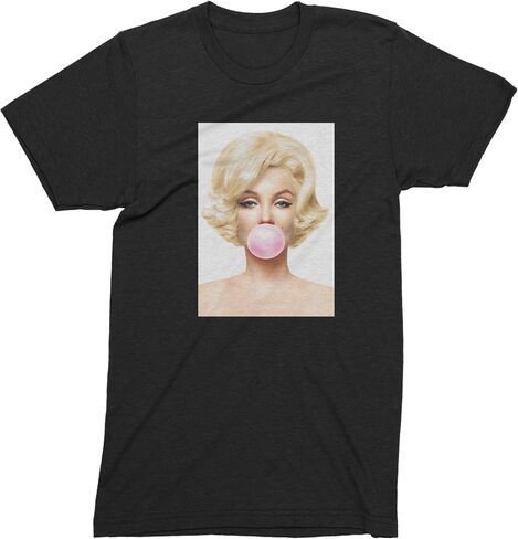 Ms. Monroe Pink Bubble Gum American Icon Mens T-Shirt, Soft Cotton, Graphic Tee in Saudi Arabia