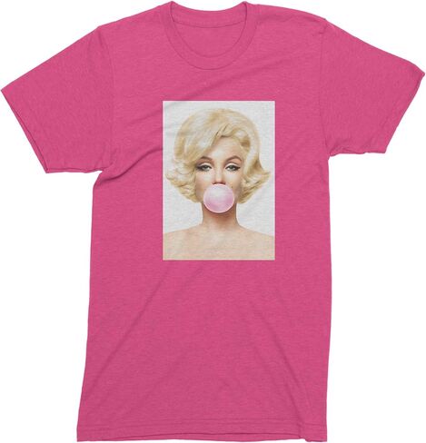 Ms. Monroe Pink Bubble Gum American Icon Mens T-Shirt, Soft Cotton, Graphic Tee in Saudi Arabia