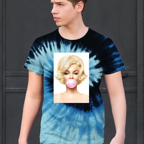 Ms. Monroe Pink Bubble Gum American Icon Mens T-Shirt, Soft Cotton, Graphic Tee in Saudi Arabia
