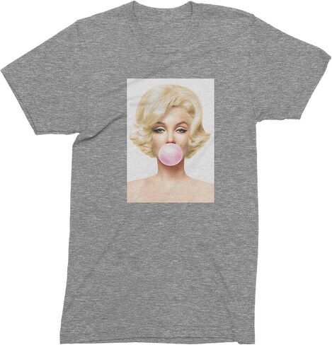 Ms. Monroe Pink Bubble Gum American Icon Mens T-Shirt, Soft Cotton, Graphic Tee in Saudi Arabia