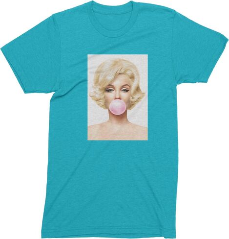 Ms. Monroe Pink Bubble Gum American Icon Mens T-Shirt, Soft Cotton, Graphic Tee in Saudi Arabia