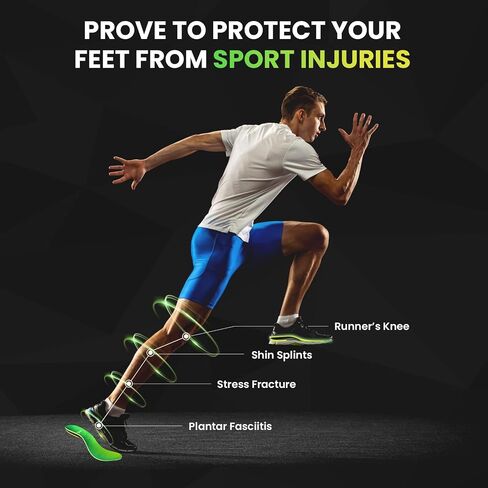 Lightweight Running Sport Insoles for Men Women - Welnove Shock Absorption and Cushioning Shoe Insert for Active Lifestyle - Planter Facetious Support Inserts,Plantillas para Zapatos de Mujer - L in Saudi Arabia