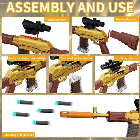 Toy Gun Models Foam Blasters Guns for Kids Children Ages 6+ 7 8-12 Year Old Boys Girls Teens Sniper Soft Bullet Dart Shotgun Ejecting Rifle Christmas Halloween Birthday Revolver Pistol in Saudi Arabia