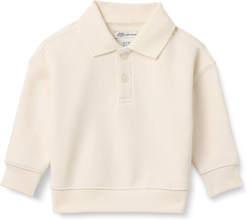 Amazon Essentials x Sofia Grainge Babies, Toddlers, and Boys' French Terry Polo Sweatshirt in Saudi Arabia