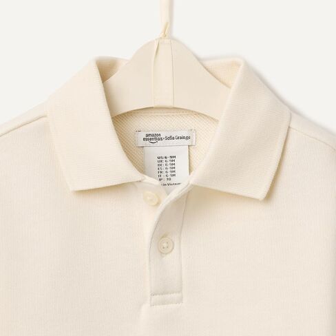 Amazon Essentials x Sofia Grainge Babies, Toddlers, and Boys' French Terry Polo Sweatshirt in Saudi Arabia
