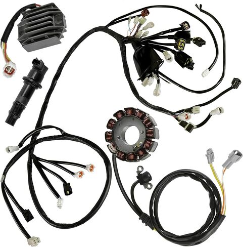 Caltric Wire Harness Stator Regulator Ignition Coil Compatible with Yamaha YFZ450 2007 2008 2009 in Saudi Arabia