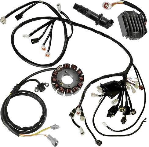 Caltric Wire Harness Stator Regulator Ignition Coil Compatible with Yamaha YFZ450 2007 2008 2009 in Saudi Arabia