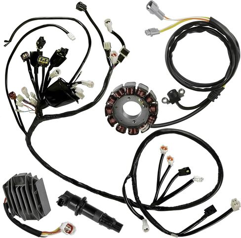 Caltric Wire Harness Stator Regulator Ignition Coil Compatible with Yamaha YFZ450 2007 2008 2009 in Saudi Arabia