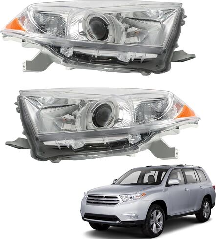 munirater Headlights Lamps Set Left & Right Side Replacement for 2011 2012 2013 Highlander in Saudi Arabia