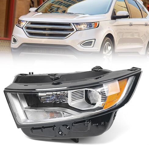 Halogen Headlight Assembly for Ford Edge 2015-2018 Chrome Headlamp Front Light Left Driver Side LH in Kuwait