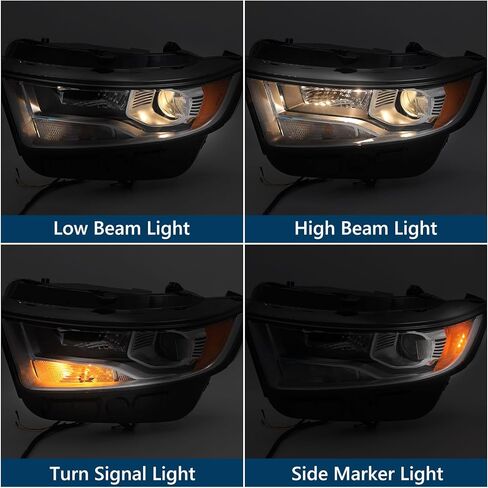 Halogen Headlight Assembly for Ford Edge 2015-2018 Chrome Headlamp Front Light Left Driver Side LH in Kuwait