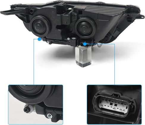 Halogen Headlight Assembly for Ford Edge 2015-2018 Chrome Headlamp Front Light Left Driver Side LH in Kuwait