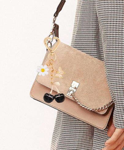 Cute Cherry Keychain Bag Charm for Women Bag Decor Gift for Holiday Birthday Christmas in Saudi Arabia