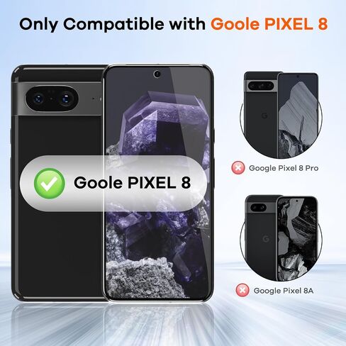 4+4 Pack Screen Protector & Phone Lens Camera Protector for Google Pixel 7, 9H Tempered Glass Cell Phone Protector, Anti-Fingerprint Phone Camera Case, Bubble Free Installation in Kuwait