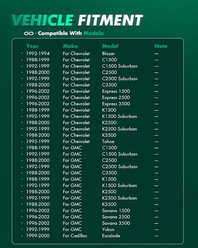 SCITOO متوافق مع قضيب ربط أمامي خارجي لقضيب ربط التوجيه 1988-1999 لسيارة شيفروليه C1500 C2500 C3500 K1500 K2500 K3500 1996-2002 لسيارة شيفروليه إكسبريس 1500 2500 3500 in Saudi Arabia