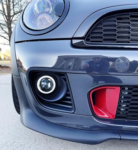 iJDMTOY استبدال مباشر لعدسات العرض الضوئية لمصابيح الضباب المتوافقة مع Mini Cooper 2007-14/15 R55 R56 R57 R59 R60 R61 (جيد مع جميع مصادر الضوء، المصابيح غير متضمنة) in Saudi Arabia