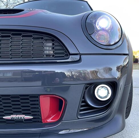 iJDMTOY استبدال مباشر لعدسات العرض الضوئية لمصابيح الضباب المتوافقة مع Mini Cooper 2007-14/15 R55 R56 R57 R59 R60 R61 (جيد مع جميع مصادر الضوء، المصابيح غير متضمنة) in Saudi Arabia
