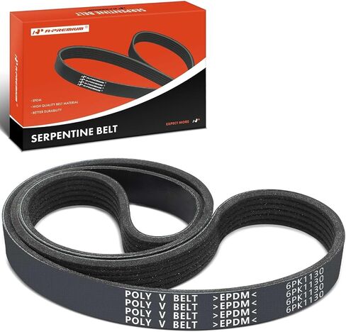 A-Premium Engine Serpentine Drive Belt Compatible with Volkswagen, Ford, Audi & Lincoln Cars - Jetta, Golf, Tiguan, Atlas, Taurus, A4, Q5, Q7, A6, A3 Quattro, A5 Sportback, A4 allroad & More in Saudi Arabia