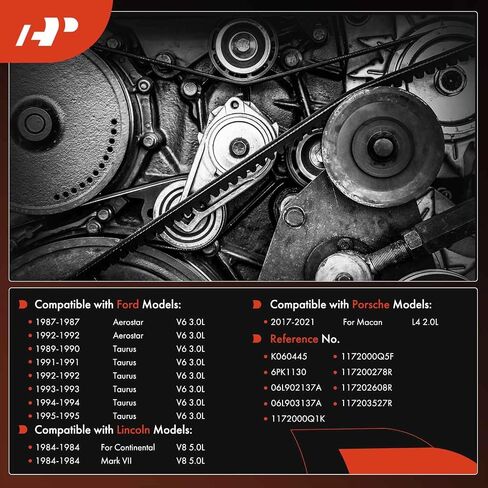 A-Premium Engine Serpentine Drive Belt Compatible with Volkswagen, Ford, Audi & Lincoln Cars - Jetta, Golf, Tiguan, Atlas, Taurus, A4, Q5, Q7, A6, A3 Quattro, A5 Sportback, A4 allroad & More in Saudi Arabia