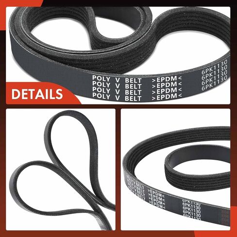 A-Premium Engine Serpentine Drive Belt Compatible with Volkswagen, Ford, Audi & Lincoln Cars - Jetta, Golf, Tiguan, Atlas, Taurus, A4, Q5, Q7, A6, A3 Quattro, A5 Sportback, A4 allroad & More in Saudi Arabia